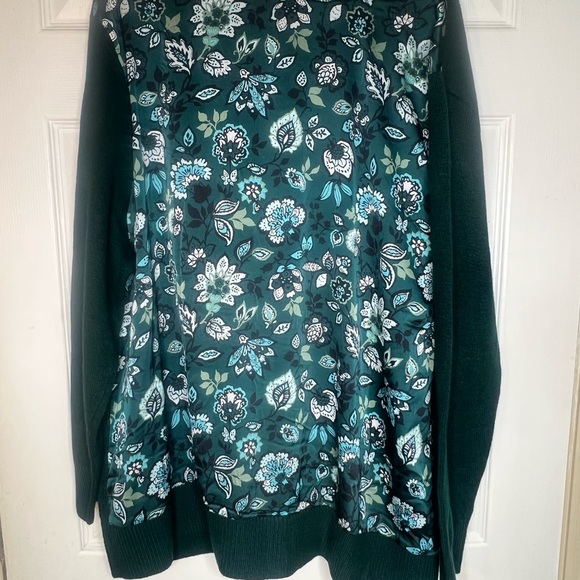 Jason Wu Hunter Green again Sweater Flora Print - Picture 2 of 12